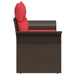 Tuinbank met kussen 141 x 62 x 69 cm poly rattan