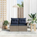 Tuinbank met kussen 141 x 62 x 69 cm poly rattan