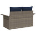 Tuinbank met kussen 141 x 62 x 69 cm poly rattan