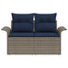 Tuinbank met kussen 141 x 62 x 69 cm poly rattan
