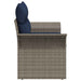 Tuinbank met kussen 141 x 62 x 69 cm poly rattan