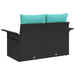 Tuinbank met kussen 141 x 62 x 69 cm poly rattan