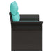 Tuinbank met kussen 141 x 62 x 69 cm poly rattan