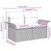 Tuinbank met kussen Zwart 141 x 62 x 69cm poly rattan