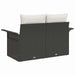 Tuinbank met kussen Zwart 141 x 62 x 69cm poly rattan