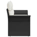 Tuinbank met kussen Zwart 141 x 62 x 69cm poly rattan