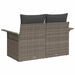 Tuinbank met kussen Grijs 141 x 62 x 69cm poly rattan
