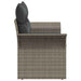 Tuinbank met kussen Grijs 141 x 62 x 69cm poly rattan