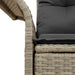 Tuinbank met kussen Lichtgrijs 141 x 62 x 69cm poly rattan