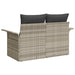 Tuinbank met kussen Lichtgrijs 141 x 62 x 69cm poly rattan
