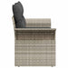 Tuinbank met kussen Lichtgrijs 141 x 62 x 69cm poly rattan