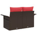 Tuinbank met kussen met opslag 141 x 62 x 69 cm poly rattan