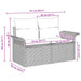 Tuinbank met kussen met opslag 141 x 62 x 69 cm poly rattan