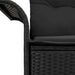 Tuinbank met kussen Zwart 141 x 62 x 69cm poly rattan