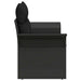 Tuinbank met kussen Zwart 141 x 62 x 69cm poly rattan