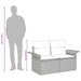 Tuinbank met kussen Zwart 141 x 62 x 69cm poly rattan
