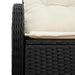 Tuinbank met kussen Zwart 121 x 62 x 69cm poly rattan