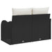 Tuinbank met kussen Zwart 121 x 62 x 69cm poly rattan