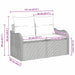 Tuinbank met kussen Zwart 121 x 62 x 69cm poly rattan