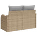 Tuinbank met kussen Beige 121 x 62 x 69cm poly rattan
