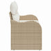 Tuinbank met kussen Beige 121 x 62 x 69cm poly rattan