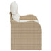Tuinbank met kussen Beige 121 x 62 x 69cm poly rattan