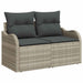 Tuinbank met kussen Lichtgrijs 121 x 62 x 69cm poly rattan