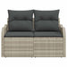 Tuinbank met kussen Lichtgrijs 121 x 62 x 69cm poly rattan