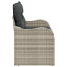 Tuinbank met kussen Lichtgrijs 121 x 62 x 69cm poly rattan