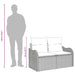 Tuinbank met kussen Lichtgrijs 121 x 62 x 69cm poly rattan