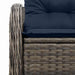Tuinbank met kussen 121 x 62 x 69 cm poly rattan