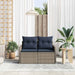 Tuinbank met kussen 121 x 62 x 69 cm poly rattan