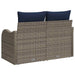 Tuinbank met kussen 121 x 62 x 69 cm poly rattan