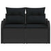 Tuinbank met kussen Zwart 121 x 62 x 69cm poly rattan