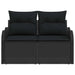 Tuinbank met kussen Zwart 121 x 62 x 69cm poly rattan