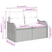 Tuinbank met kussen Zwart 121 x 62 x 69cm poly rattan