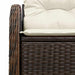 Tuinbank met kussen Bruin 121 x 62 x 69cm poly rattan