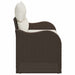 Tuinbank met kussen Bruin 121 x 62 x 69cm poly rattan