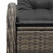 Tuinbank met kussen Grijs 121 x 62 x 69cm poly rattan