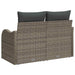 Tuinbank met kussen Grijs 121 x 62 x 69cm poly rattan