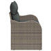Tuinbank met kussen Grijs 121 x 62 x 69cm poly rattan