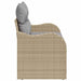 Tuinbank met kussen Beige 121 x 62 x 69cm poly rattan