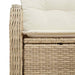 Tuinbank met kussen Beige 121 x 62 x 69cm poly rattan