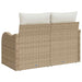 Tuinbank met kussen Beige 121 x 62 x 69cm poly rattan