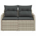Tuinbank met kussen Lichtgrijs 121 x 62 x 69cm poly rattan