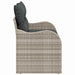 Tuinbank met kussen Lichtgrijs 121 x 62 x 69cm poly rattan