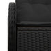 Tuinbank met kussen Zwart 121 x 62 x 69cm poly rattan