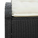 Tuinbank met kussen Zwart 124 x 62 x 69cm poly rattan