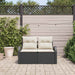 Tuinbank met kussen Zwart 124 x 62 x 69cm poly rattan