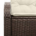 Tuinbank met kussen Bruin 124 x 62 x 69cm poly rattan